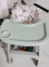 XUM肯德基婴儿餐椅同款宝宝多功能座椅儿童高度可调成长吃饭餐桌椅 青色+双餐盘+刹车轮+坐垫+置物兜 实拍图