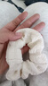 新款奶油泡芙大肠发圈女简约复古褶皱头花头绳丸子头皮筋气质发饰 米白奶油褶皱发圈 实拍图