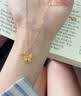 中国黄金（CHINA GOLD）黄金蝴蝶项链女士简约轻奢足金吊坠首饰生日情人节礼物送女友老婆 玫瑰礼盒+蝴蝶吊坠【赠镀金银链】约0.3g 实拍图