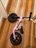酷骑儿童平衡车1-7岁宝宝滑步车12寸镁合金车身实心轮S3元气粉 酷奇 实拍图
