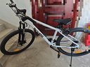 喜德盛山地自行车黑客380避震前叉21速禧玛诺变速X6铝合金车架通勤代步 白/黑色（26款） 15.5寸（建议身高150-165cm） 实拍图