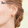 She's茜子饰品栀子花环925银针耳钉小众设计感耳环新年礼物送女友 实拍图