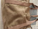 梵威帝大包包帆布包女单肩手提布包女士背包大容量简约时尚休闲商务女包 咖啡色 实拍图