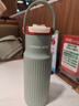 炊大皇316L不锈钢保温杯户外运动学生儿童水杯车载拎手650ml（丛林绿） 实拍图