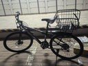 山地自行车车筐后车筐后座置物筐篮子后货架放书包大号大容量车篓 后车筐【送反光片+绑带】+后货架 实拍图