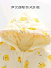 舒贝怡婴儿衣服新生儿连体衣男女保暖夹棉满月周岁宝宝哈衣百天爬服黄73 实拍图
