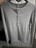 优衣库女装罗纹亨利领T恤/长袖修身短款内搭打底25新款479591 02 浅灰色 M /160/84A 实拍图