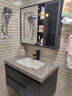 艺昕浴室柜 岩板一体盆洗手洗脸台盆柜组合卫生间岩板无缝洗漱台套装 80cm轻奢灰-岩板陶瓷无缝盆 实拍图