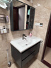 艺昕浴室柜陶瓷一体盆卫生间洗手盆洗脸盆柜组合智能镜套装洗漱洗手台 80CM轻奢灰标准款+全套配件 实拍图