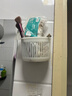 可爱壁挂式收纳篮多功能厨房浴室小挂篮免打孔挂墙首饰盒小号 白色大嘴挂壁收纳盒 实拍图