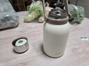 乐扣乐扣（LOCK&LOCK）大容量保温杯女士分享带盖水杯壶户外双饮杯高颜值 象牙白 1000ml 实拍图