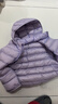 优衣库童装男童女童高级轻型羽绒连帽外套帽子可拆卸471377 71 浅蓝紫色 110 实拍图