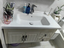 波彼（BOBI）台盆陶瓷一体盆洗手盆单盆阳台浴室柜卫生间半嵌入洗脸面盆池定制 【90*48CM】盆+弹跳下水+防臭管 实拍图