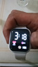 其他品牌高颜值LED手表时尚方形学生科技感超强夜光数字个性运动 白色 实拍图