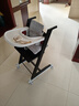 小主早安（BeBeMorning）成长椅儿童餐椅婴儿餐桌座椅宝宝家用高脚椅榉木吃饭学习-暗夜黑 实拍图