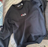 FILA 斐乐女装卫衣男女同款套头卫衣秋冬情侣款休闲加绒保暖长袖上衣 正黑色-BK L 175/96A/L 实拍图
