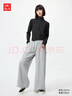 优衣库女装运动宽腿裤/阔腿裤宽松卫裤25秋冬新款479620 03 灰色 S /155/64A 实拍图