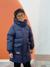 保姆贝贝儿童羽绒服中长款男款过膝2025冬季新款加厚中大童男童学生外套 藏青色 160 实拍图