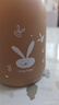 【京东物流送货上门】萌萌兔卡通水杯女牛奶玻璃杯创意便携杯子 咖色萌萌兔 330ml 1只 实拍图
