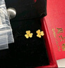 周六福小金花足金999黄金耳钉女生日礼物计价AC090379  一对 约0.67g 实拍图