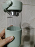 北鼎（Buydeem）茶水分离玻璃水杯高颜值车载便携随手杯办公室泡茶杯浅衫绿470ml 实拍图