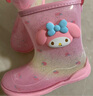 Hello Kitty儿童雨鞋女童中筒防滑雨靴美乐蒂小孩宝宝水鞋 炫彩红 180mm  实拍图