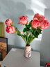 京东鲜花高档玫瑰花8支逼真仿真花假花摆设客厅餐桌装饰摆件拍照摄影道具 实拍图