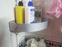 卡贝（cobbe）毛巾架浴室卫生间置物架太空铝免打孔卫浴五金挂件套装厕所浴巾架 哑光银-双层三角篮 挂件 实拍图