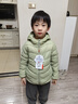 鸭鸭（YAYA）儿童轻薄羽绒服短款小童中大童连帽男女童2023秋冬洋气童装外套 抹茶绿 130 实拍图