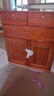 鲁菏鑫森斗柜 实木斗柜现代简约简约储物柜卧室抽屉柜客厅收纳柜子 板栗色三斗两门【带锁】 实拍图