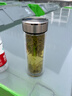 万象（WANXIANG）双层玻璃杯V49RL商务办公钛银色礼盒装带滤网泡茶杯情侣便携水杯 实拍图