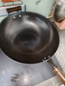 九鼎铸匠【旗舰店】炒锅老式生铁铸铁无涂层炒菜不易粘锅家用电磁炉燃气用 平底 推荐5人以上 木盖有耳 34cm 九鼎铸匠 加赠：锅盖+锅铲+锅架 实拍图
