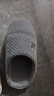 京东京造【厚底防滑】棉拖鞋男士冬季室内居家毛拖保暖半包深灰色42-43 实拍图