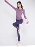 维多利亚旅行者瑜伽服套装女秋冬健身服跑步运动套装速干普拉提训练骑行服紫XXL 实拍图