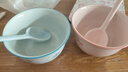 【天天低价】新款釉下彩陶瓷碗餐具套装少女心ins风陶瓷碗勺 【99%人选择】梦幻粉蓝两碗两勺 实拍图