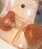 世喜安抚奶嘴0-6个月防胀气牙胶新生婴儿日夜款全硅胶带收纳盒 超轻Air款  0-6个月 1只装 实拍图