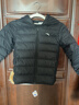 安踏儿童羽绒服男女童装25年冬季新款透气保暖舒适纯色轻薄羽绒服 基础黑-1 含绒量85% 165 充绒量59g 实拍图