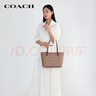 蔻驰（COACH）【品牌直供】女士大号大容量单肩手提托特包棕黄拼棕色CBT20 实拍图