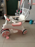 看宝贝（lookbaby）儿童三轮车脚踏车儿童车1-3岁宝宝三轮车平衡车1-3岁儿童推车 豪华粉|靠背+护栏+推把+顶棚 实拍图