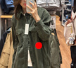 优衣库男装女装灯芯绒工装衬衫长袖衬衣休闲复古25秋冬新款480295 56 橄榄色 L 实拍图