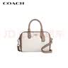 蔻驰（COACH）【品牌直供】女士ROWAN迷你波士顿包白色拼棕色CY744礼物次日达 实拍图