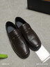 蜻蜓牌【100%全牛皮】男士皮鞋商务休闲真皮防滑软底软面中老年爸爸鞋真皮透气套脚舒适耐磨真皮百搭鞋子 棕色 42 实拍图