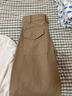 优衣库女装针织廓形长裤/弯刀镰刀裤子25秋冬新款483722 483722/32深米色 M 实拍图