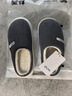 朴西冬季灯芯绒男士室内棉拖鞋保暖加绒厚底情侣居家 深灰色 40-41 实拍图