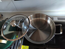 铿锵316不锈钢煎锅双耳平底锅不粘锅大号烤肉盘海鲜烙饼生煎包专用锅 30CM【316不锈钢0涂层】有盖 实拍图