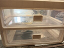 京东物流 化妆品收纳盒梳妆台置物架桌面高级感整理抽屉柜 中号3层（2层抽屉+1层顶部置物架） 【新人专享】 透明白 实拍图