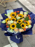 艾斯维娜鲜花速递向日葵混搭花束生日礼物全国同城配送 向日葵香槟混搭花束【升级新款】 实拍图