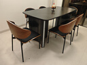 法莎蒂政府补贴霸道总裁意式岩板餐桌椅桌现代轻奢家用餐桌 维克深灰(哑光+全托底板)单桌+伊姆斯椅*6 160x80x77cm 实拍图
