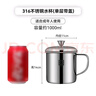 金钥匙（GOLDEN KEY）316不锈钢水杯办公室口杯泡茶杯带手柄成人款带盖GK-KB110-G316 实拍图