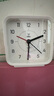 得力儿童节礼物方形简约指针闹钟柔光夜灯台式时尚座钟起床神器 开学升学季必备礼物 白色8851开学礼物 实拍图